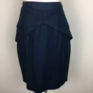 Girls from Savoy NWT Navy Peplum Pencil Skirt 6